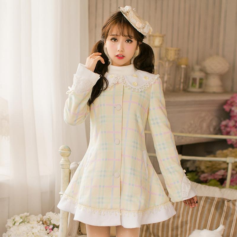 Princess sweet lolita plaid dress Candy rain Bow lace decoration A-line Lapel collar Flower nail Japanese design C16CD6195, Multi
Princess sweet lolita plaid dress Candy rain Bow lace decoration A-line Lapel collar Flower nail Japanese design C16CD6195, Multi