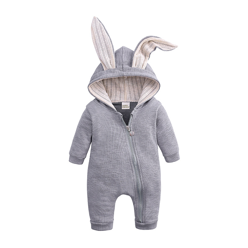 New product spring and autumn baby one-piece fashion cute cartoon rabbit baby hooded zipper romper for kids, Black
New product spring and autumn baby one-piece fashion cute cartoon rabbit baby hooded zipper romper for kids, Black