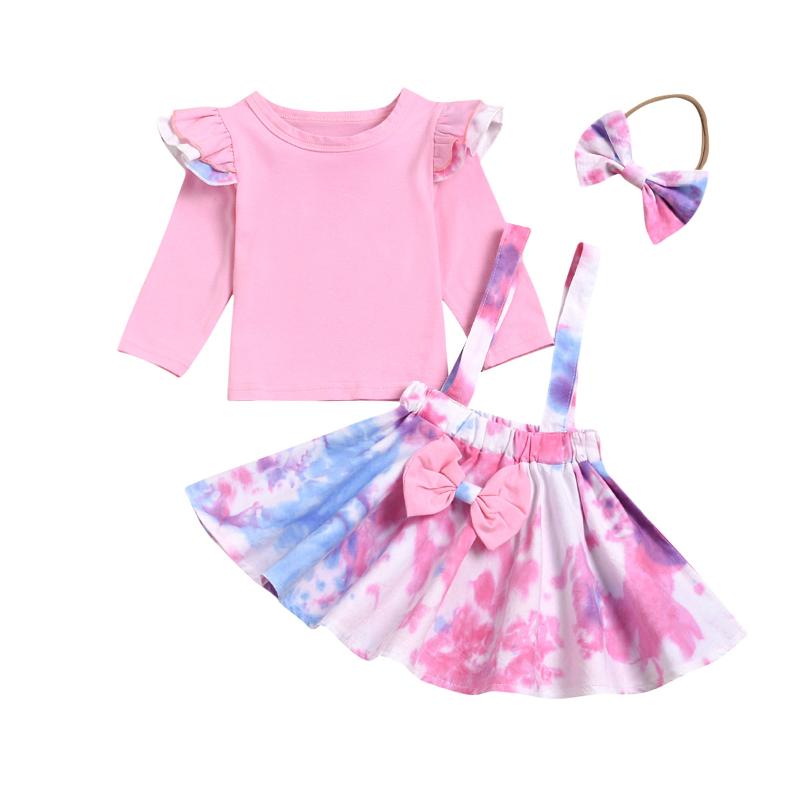 3pcs Toddler Girls Clothing Set Pink Headband Pink Shirts Strap Skirt Kids Suits Colorful Spring Fall Children Clothes
3pcs Toddler Girls Clothing Set Pink Headband Pink Shirts Strap Skirt Kids Suits Colorful Spring Fall Children Clothes