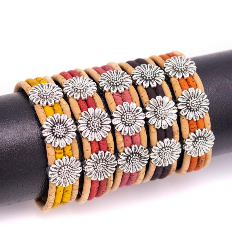 Bangle Colorful Cork With Flower Handmade Women Bracelet Natural Original Pulsera Jewelry BRW-014-MIX-5
Bangle Colorful Cork With Flower Handmade Women Bracelet Natural Original Pulsera Jewelry BRW-014-MIX-5
