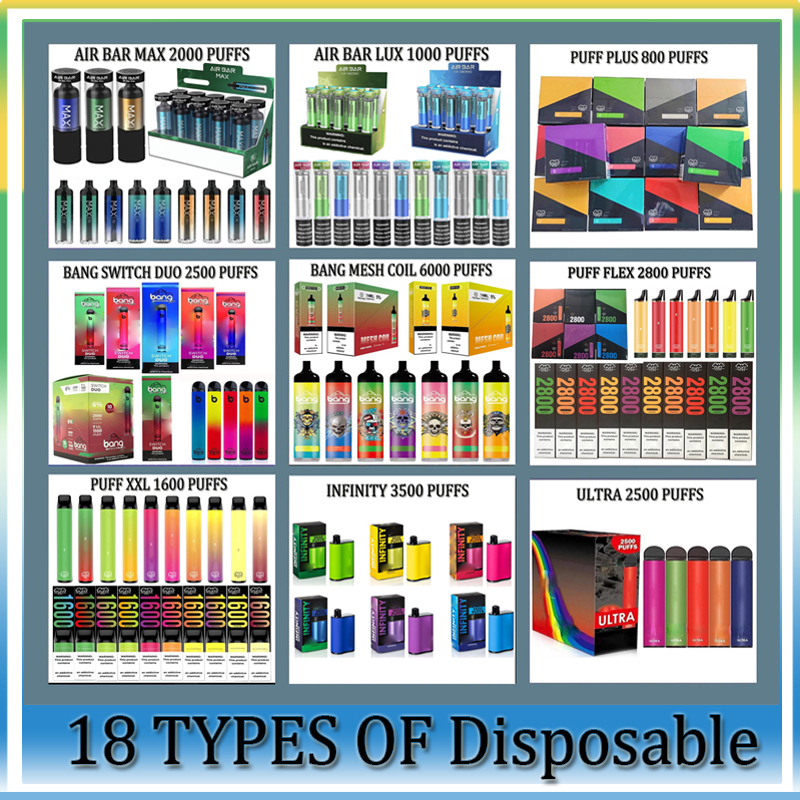 Disposable Air Bar Max Lux Diamond Randm Bang XXL Puff Bar Plus Flex Ultra Infinity E-Cigarettes 800 1000 1600 2000 2500 3300 3500 4500 Puffs Rebel Rechargeable Kit
Disposable Air Bar Max Lux Diamond Randm Bang XXL Puff Bar Plus Flex Ultra Infinity E-Cigarettes 800 1000 1600 2000 2500 3300 3500 4500 Puffs Rebel Rechargeable Kit