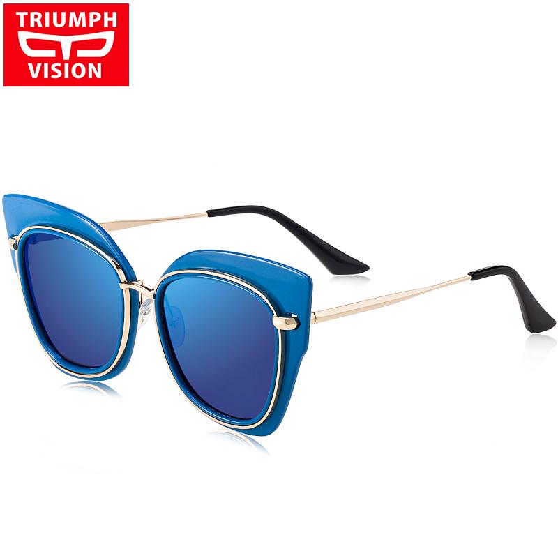 VISION Blue Cat Eye Oversized Sun Glasses for Women Mirror Lens Gold Frame Sunglasses Women Popular Big Shades UV400
VISION Blue Cat Eye Oversized Sun Glasses for Women Mirror Lens Gold Frame Sunglasses Women Popular Big Shades UV400