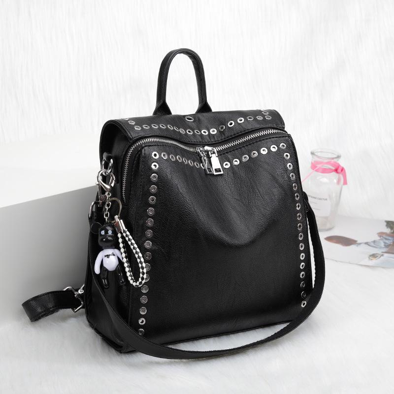 2020 New Women Genuine Leather Backpack Rivet Multifunctional Backpack Female Travel Bag Teenage Girls Fashion Schoolbag Mochila1, Black
2020 New Women Genuine Leather Backpack Rivet Multifunctional Backpack Female Travel Bag Teenage Girls Fashion Schoolbag Mochila1, Black