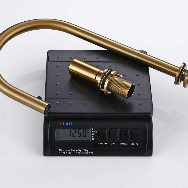 Smesiteli New Faucet Invisible Pull Out Sprayer Head Double Hole Single Handle And Cold Solid Brass Kitchen Sink Mixer Tap T208255589