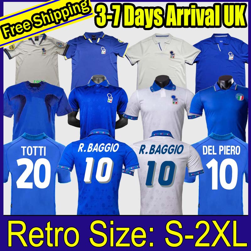 1994 1996 1982 Retro soccer jerseys Cabrini Conte Rossi Tardelli Gentile TOTTI R.BAGGIO PIRLO MALDINI 1998 2000 2006, 94 home
1994 1996 1982 Retro soccer jerseys Cabrini Conte Rossi Tardelli Gentile TOTTI R.BAGGIO PIRLO MALDINI 1998 2000 2006, 94 home
