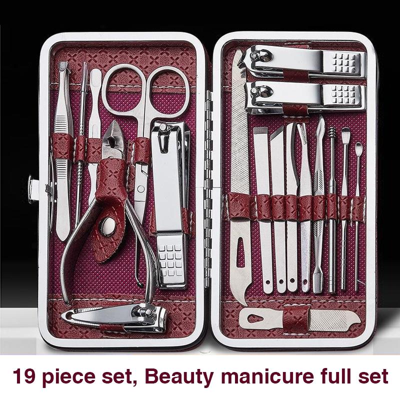 19pcs/set Hot sale nail clippers tool high quality beauty nail art manicure pedicure knife scissors care manicure set
19pcs/set Hot sale nail clippers tool high quality beauty nail art manicure pedicure knife scissors care manicure set
