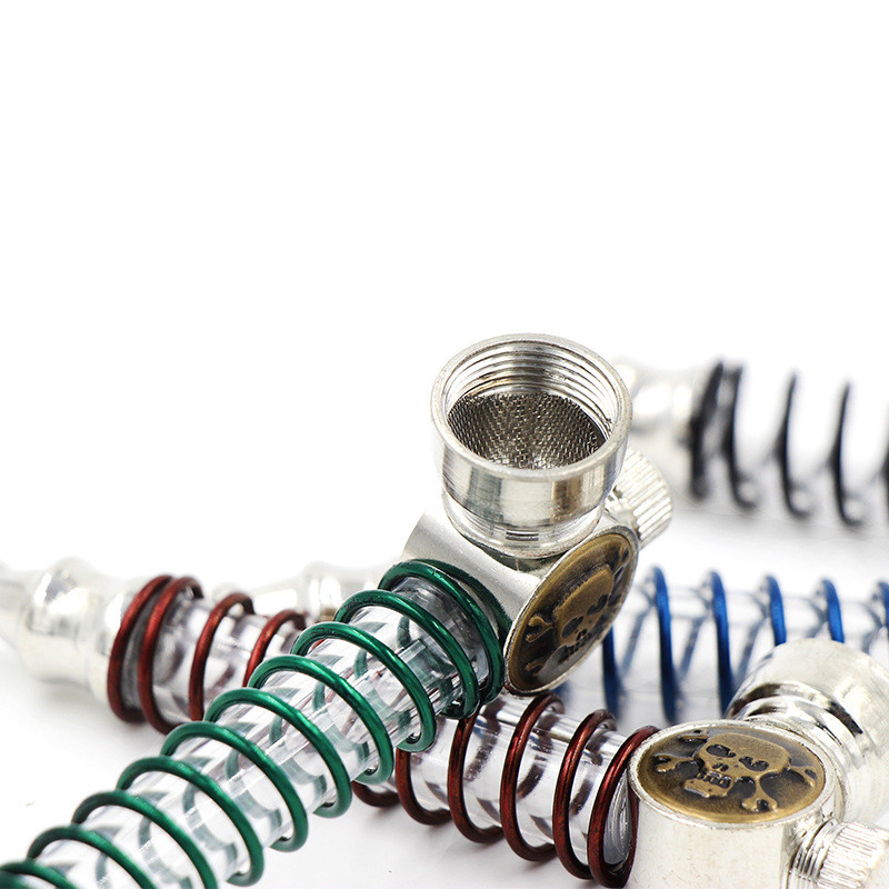 Luminous Bong Glowing Glass Pipe Metal Lighting Smokingpipes Tobacco Pipes