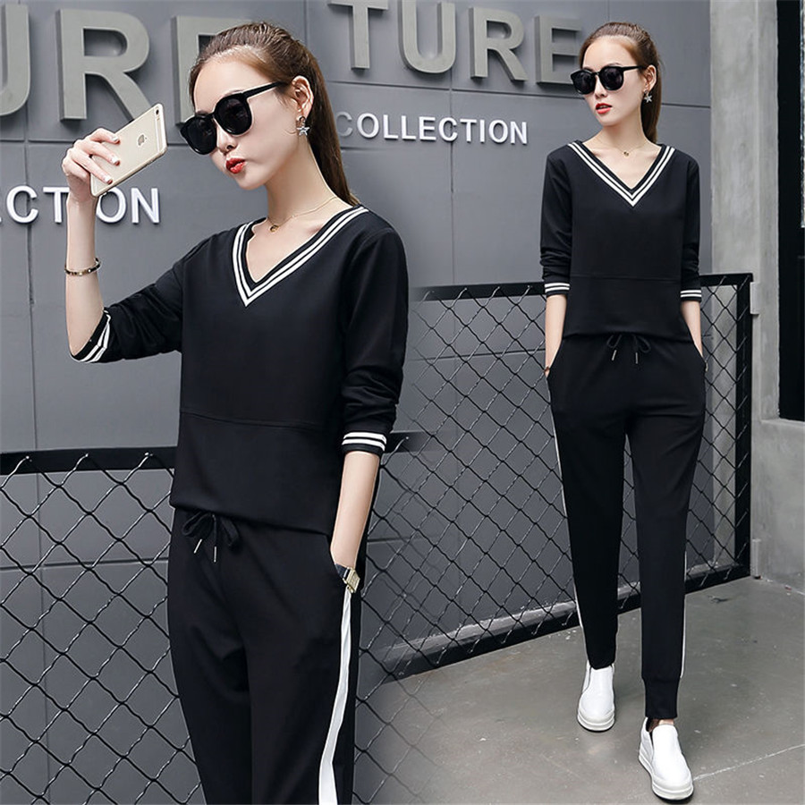 tracksuits women set 2 piece set pants suits and large coord set outfits spring autumn long sleeves T200706