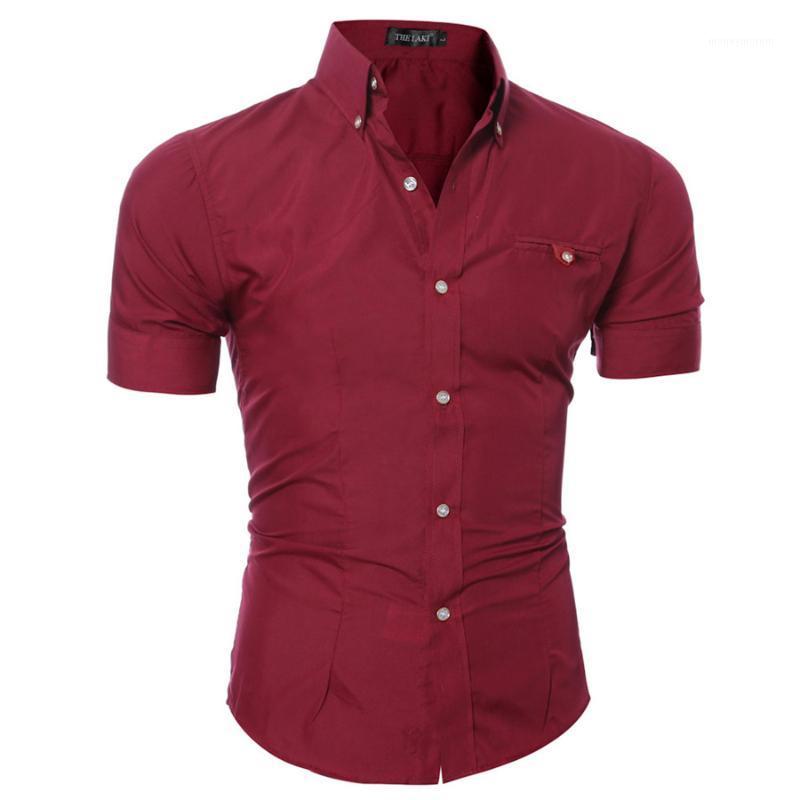 Summer Mens Slim Fit Shirts Short Sleeve Business Formal Shirts Solid Single Breasted Homme Tops1, White
Summer Mens Slim Fit Shirts Short Sleeve Business Formal Shirts Solid Single Breasted Homme Tops1, White
