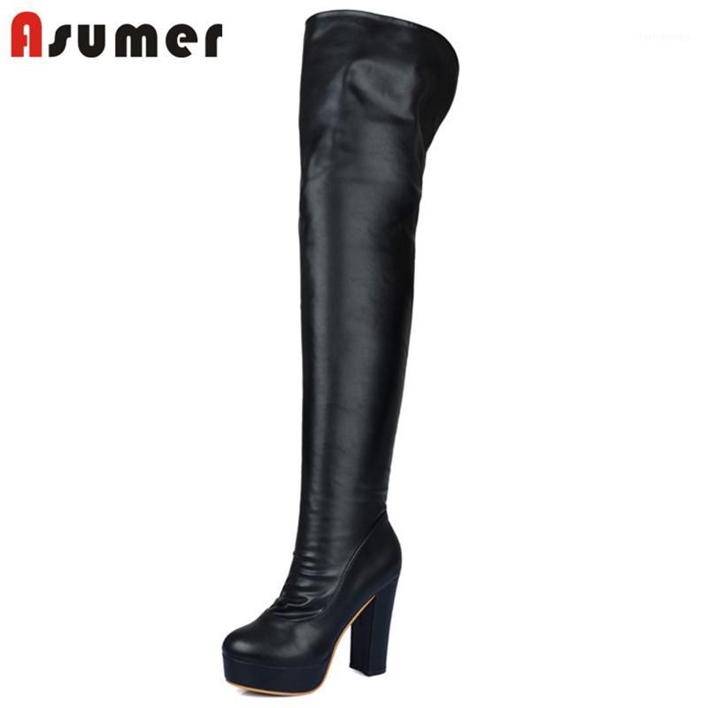 ASUMER 2020 hot sale over the knee boots women round toe zip high heels platform boots woman party prom Night Club Shoes1, Black
ASUMER 2020 hot sale over the knee boots women round toe zip high heels platform boots woman party prom Night Club Shoes1, Black
