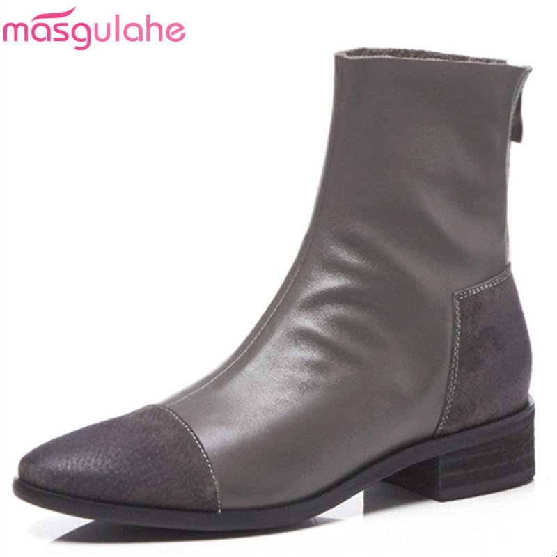 Masgulahe new arrive 2021 autumn winter female ankle boots genuine leather high quality shoes women boots zip black, Brown not fur
Masgulahe new arrive 2021 autumn winter female ankle boots genuine leather high quality shoes women boots zip black, Brown not fur