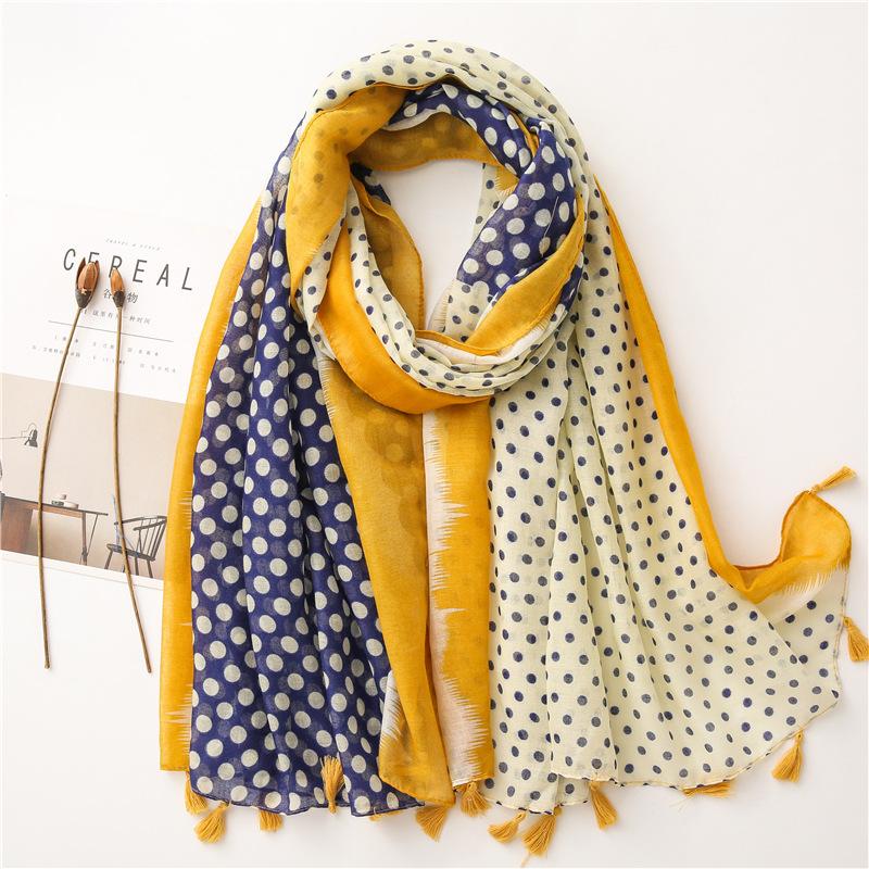 2020 Fashion Print Summer Women cotton Scarf Polka Dot Beach Hijab Shawls and Wraps Female Foulard Echarpe Designer Bandana
2020 Fashion Print Summer Women cotton Scarf Polka Dot Beach Hijab Shawls and Wraps Female Foulard Echarpe Designer Bandana