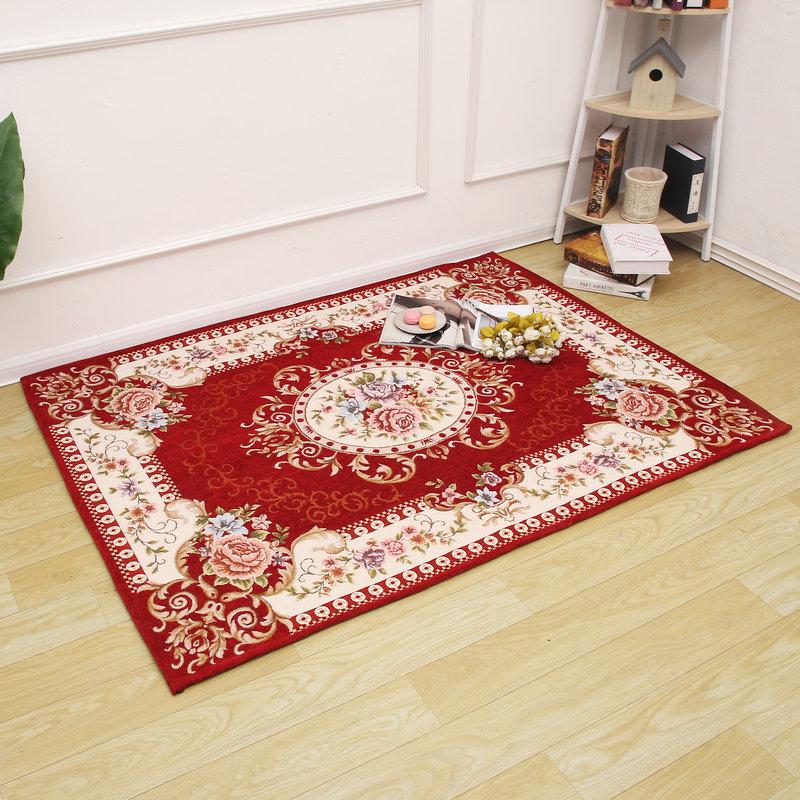 Non-Slip Jacquard Carpet European and American Style Rectangle Floral Pattern Area Rugs for Living Room Parlor Bedroom Carpets, Color no.4 
Non-Slip Jacquard Carpet European and American Style Rectangle Floral Pattern Area Rugs for Living Room Parlor Bedroom Carpets, Color no.4