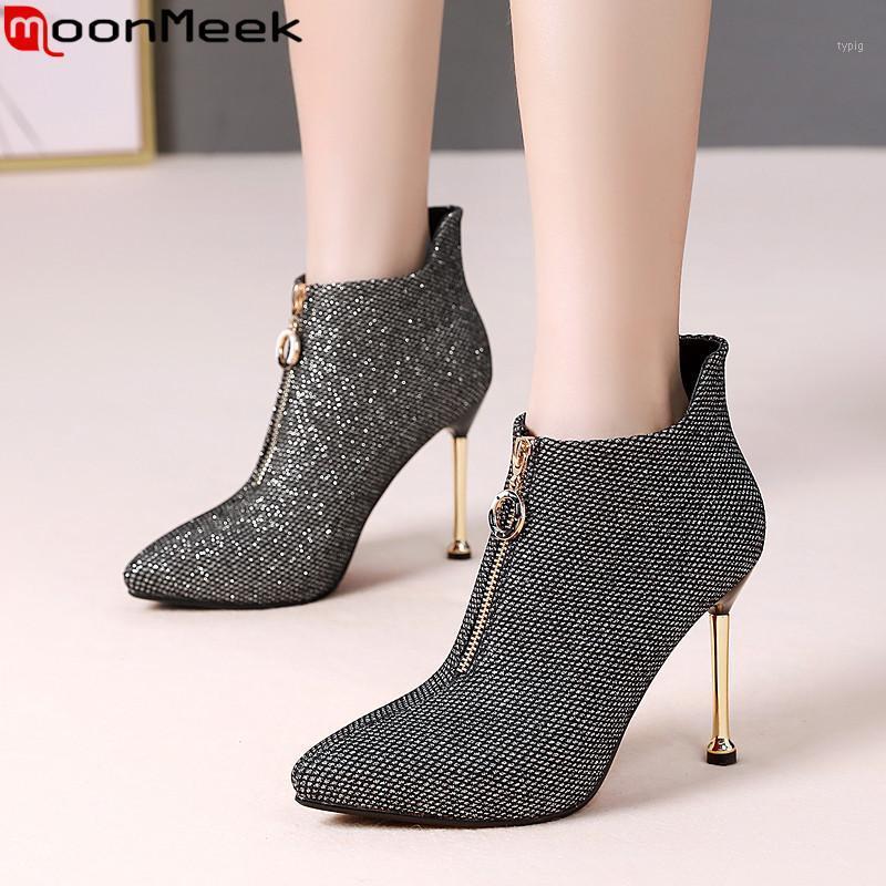MoonMeek size 34-40 fashion autumn winter boots pointed toe zip ankle boots for women thin high heels shoes prom women1, White
MoonMeek size 34-40 fashion autumn winter boots pointed toe zip ankle boots for women thin high heels shoes prom women1, White