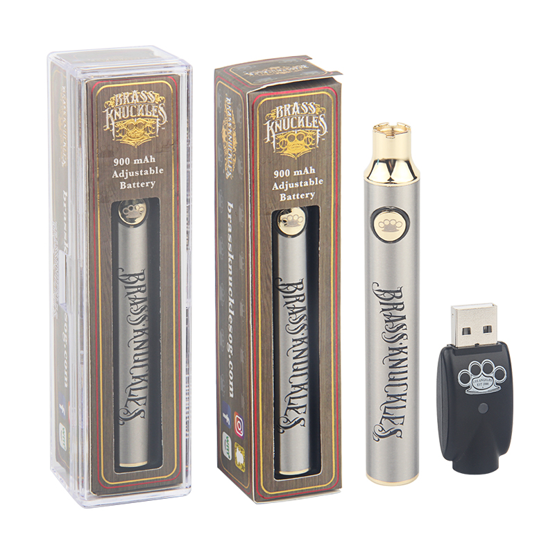 Brass Knuckles Battery 900mAh Gold Wood Slivery Preheat Adjustable Voltage Vape Pen BK Battery 510 Thread Cartridge
Brass Knuckles Battery 900mAh Gold Wood Slivery Preheat Adjustable Voltage Vape Pen BK Battery 510 Thread Cartridge