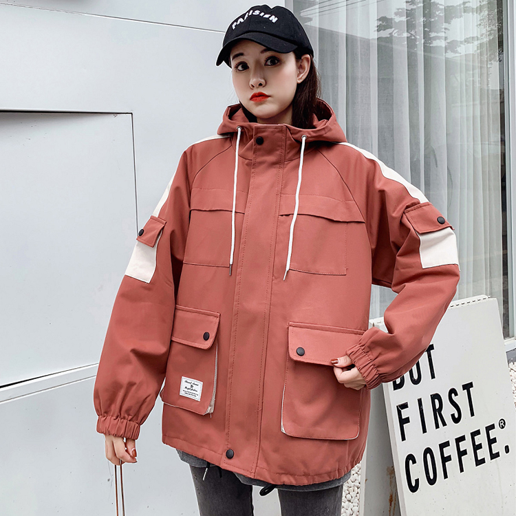 ZQLZ Spring Harajuku Spring Jackets Coats Women Casual Hooded Black Overcoat Female Plus Size Autumn Coat Mujer 201029