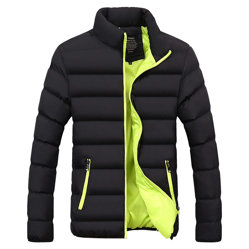 with free gift Men Parka Cotton Padded Winter Jacket Coat mens warm jacket Solid color Zipper Thick Coat Men Down Parka 1921 T200102