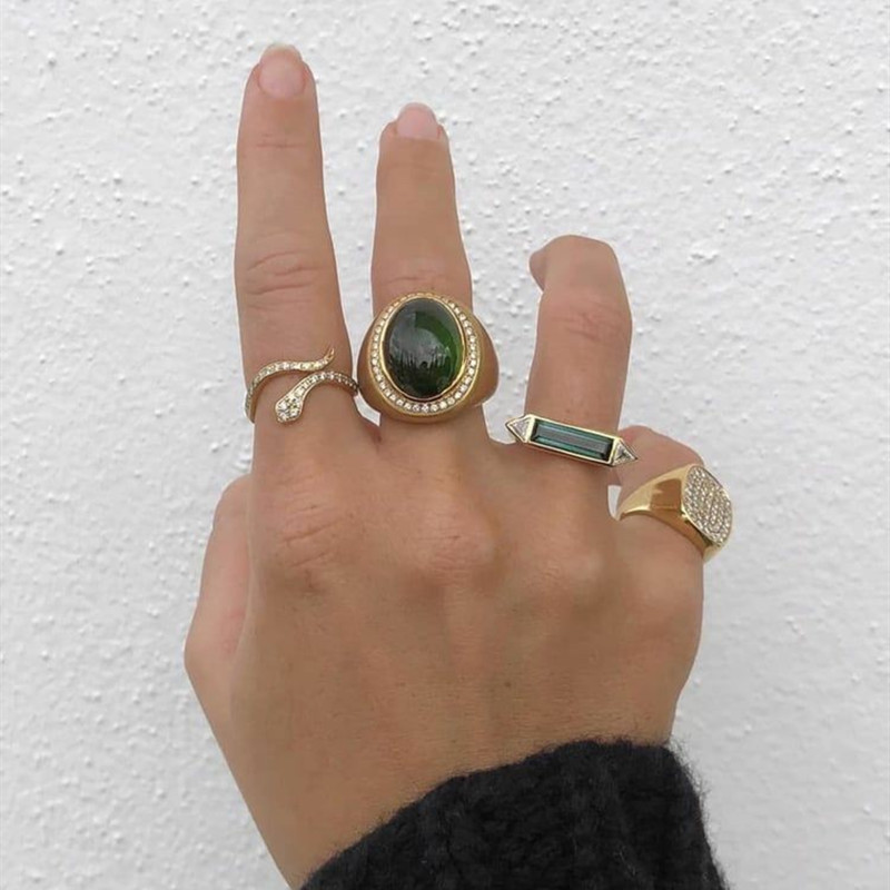 4 Pcs/Set Women Fashion Gold Geometric Crystal Snake Creative Gem Rings Set Trendy Rings for Women Jewelry Gifts
4 Pcs/Set Women Fashion Gold Geometric Crystal Snake Creative Gem Rings Set Trendy Rings for Women Jewelry Gifts