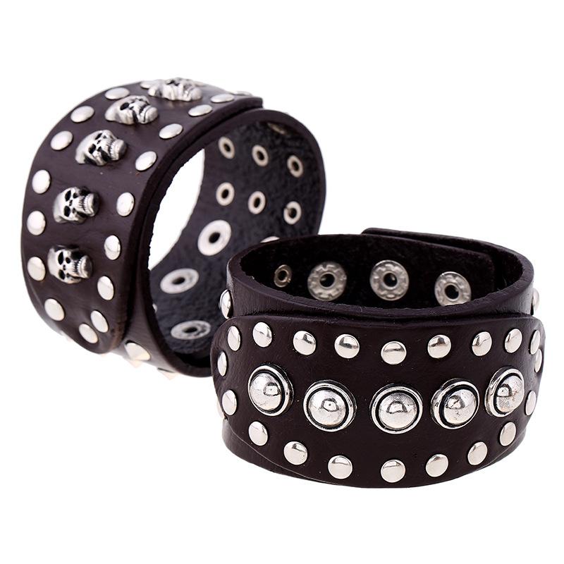 Charm Bracelets 2021 Design Men's Punk Gothic Rivet Skull Bracelet, Brown Leather Vintage Unisex Accessories, Bracelet
Charm Bracelets 2021 Design Men's Punk Gothic Rivet Skull Bracelet, Brown Leather Vintage Unisex Accessories, Bracelet