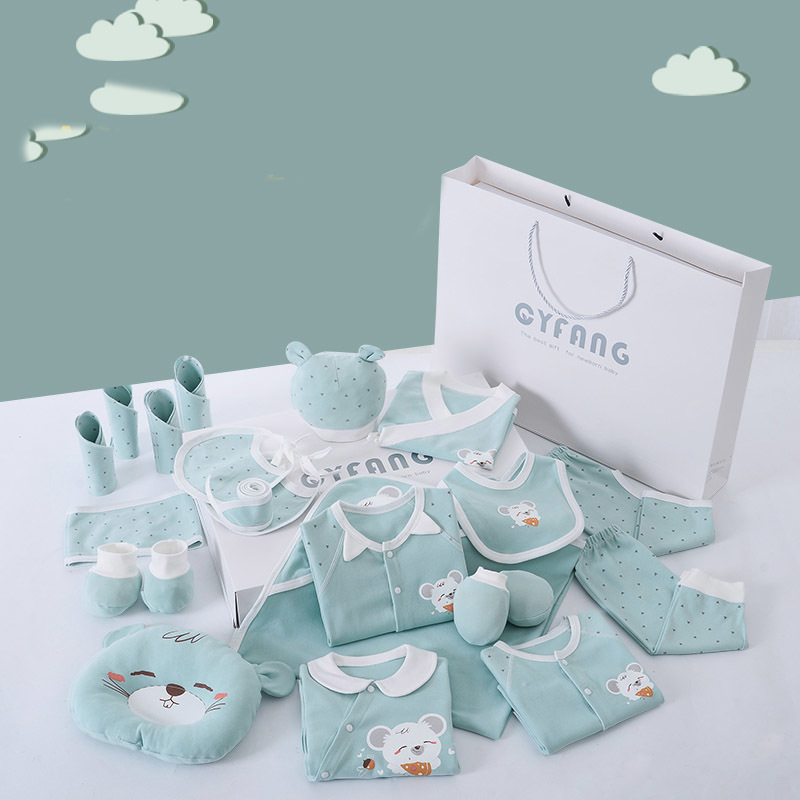 Newborn Clothes Outfits Baby Cotton Infant Clothing Suit Print NewBorn Boys Underwear Set Y1105
