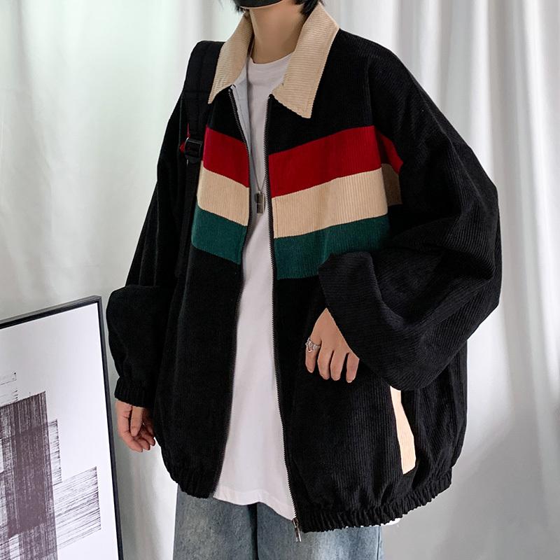 Corduroy Jacket Men's Fashion Contrast Color Casual Jackets Mens Streetwear Wild Loose Hip Hop Bomber Jacket Men -2XL, Black
Corduroy Jacket Men's Fashion Contrast Color Casual Jackets Mens Streetwear Wild Loose Hip Hop Bomber Jacket Men -2XL, Black