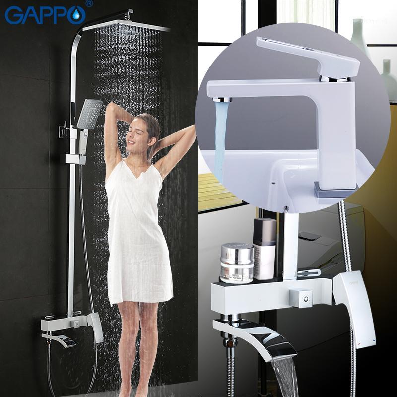 

GAPPO Bathtub faucets bathroom shower mixer tap bath shower head taps rainfall set waterfall wall faucets1