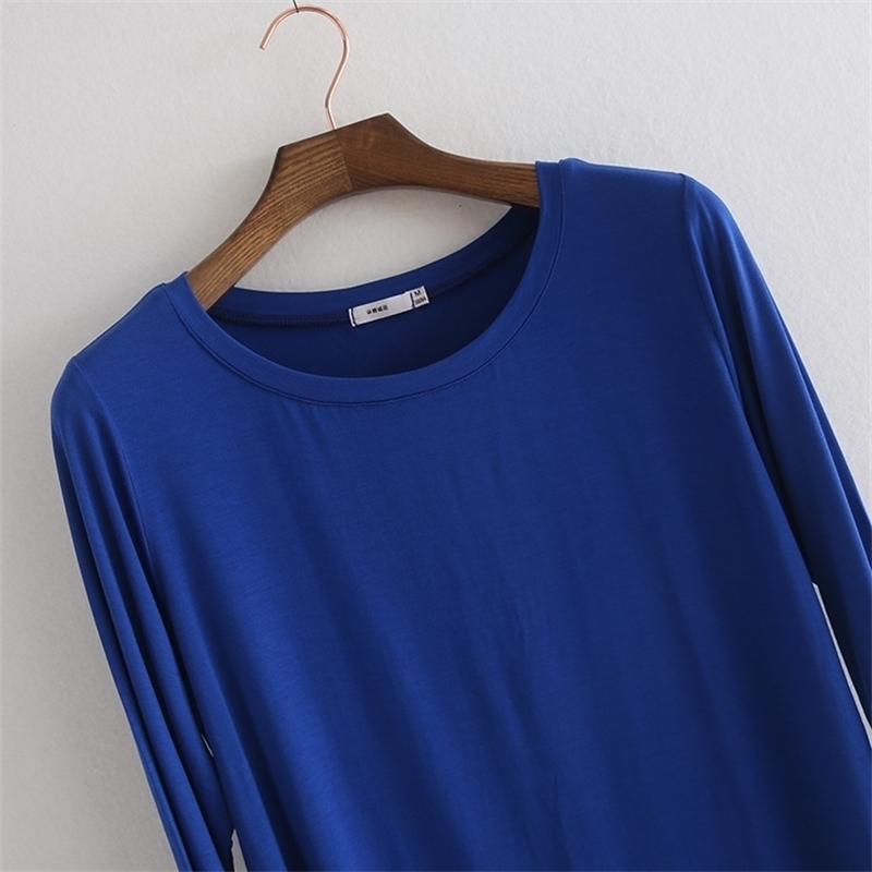 100% Cotton Long Sleeve Dance Women T Shirts Casual Y oga Ladies Tops Asymmetric Womens Tees S ports tshirt Camisetas Mujer D5 201029