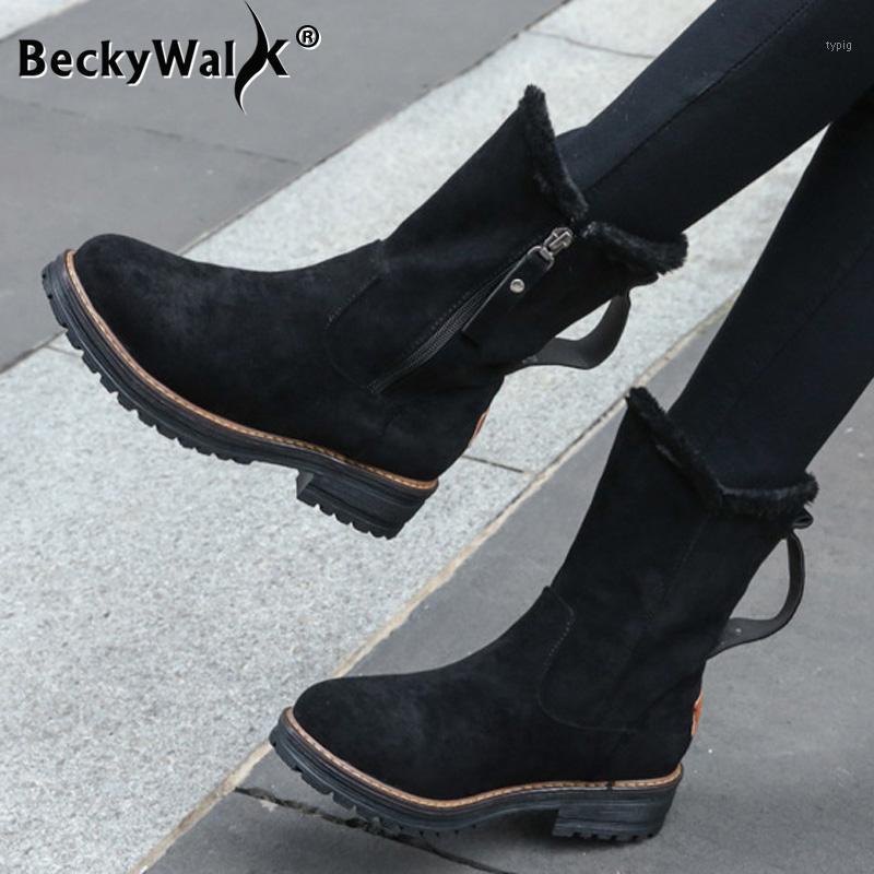 Women Round Toe Low Heels Snow Boots Shoes New Winter Women Boots Casual Warm Fur Mid-Calf Woman Plus Size 34-43 WSH36961, Black
Women Round Toe Low Heels Snow Boots Shoes New Winter Women Boots Casual Warm Fur Mid-Calf Woman Plus Size 34-43 WSH36961, Black