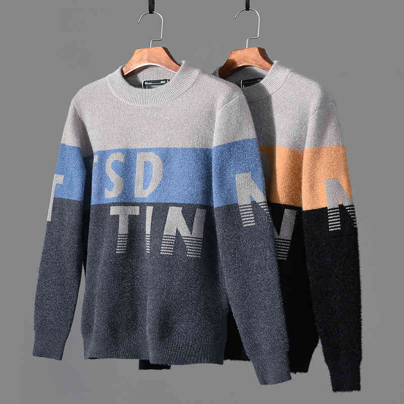 Autumn and winter new thickened men's knitted bottoming shirt handsome sweater personality trend warm cloth, Lake blue mosaic 6395
Autumn and winter new thickened men's knitted bottoming shirt handsome sweater personality trend warm cloth, Lake blue mosaic 6395