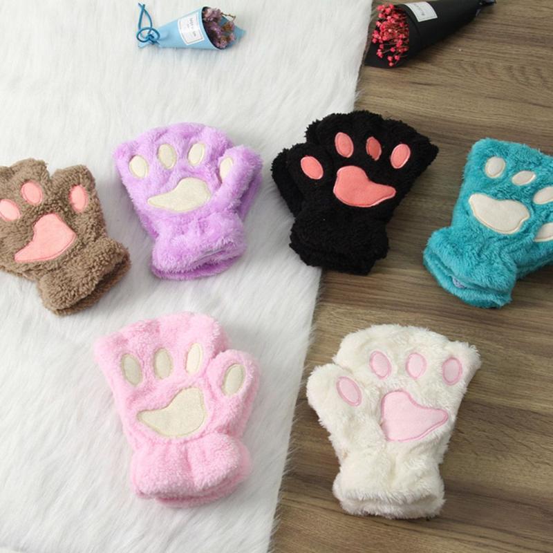 Five Fingers Gloves 1Pair Fashion Fingerless Women Girls Lovely Winter Warm Fluffy Bear Cat Plush Claw Half Finger
Five Fingers Gloves 1Pair Fashion Fingerless Women Girls Lovely Winter Warm Fluffy Bear Cat Plush Claw Half Finger
