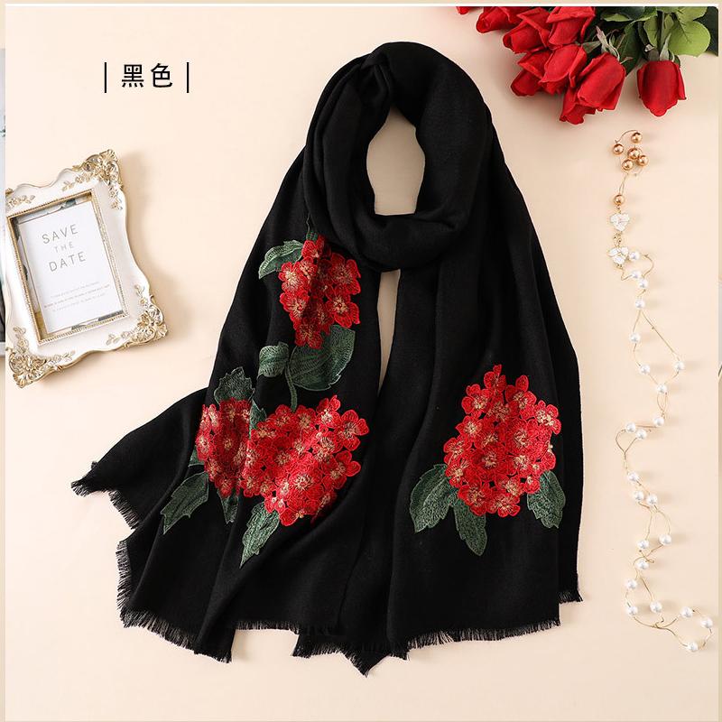 winter spring autumn Pure 100 wool scarf women Foulard Echarpe shawl Wrap warm lady long cape gift embroidery flower
winter spring autumn Pure 100 wool scarf women Foulard Echarpe shawl Wrap warm lady long cape gift embroidery flower