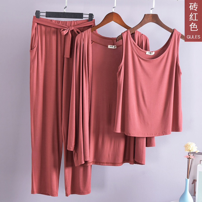 2021 New Big Size Pajamas Three Pieces Spring, Summer Fall Loose Jacket Long Female Thin Vest House Wear Suit UTQG, Nevy blue
2021 New Big Size Pajamas Three Pieces Spring, Summer Fall Loose Jacket Long Female Thin Vest House Wear Suit UTQG, Nevy blue
