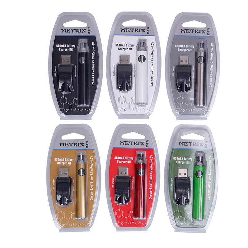 Hot Metrix Vape Battery 650mAh 350mAh Vape Pen Charger Kit Variable Voltage Preheat VV Vaporizer for 510 Thick Oil Cartridges
Hot Metrix Vape Battery 650mAh 350mAh Vape Pen Charger Kit Variable Voltage Preheat VV Vaporizer for 510 Thick Oil Cartridges