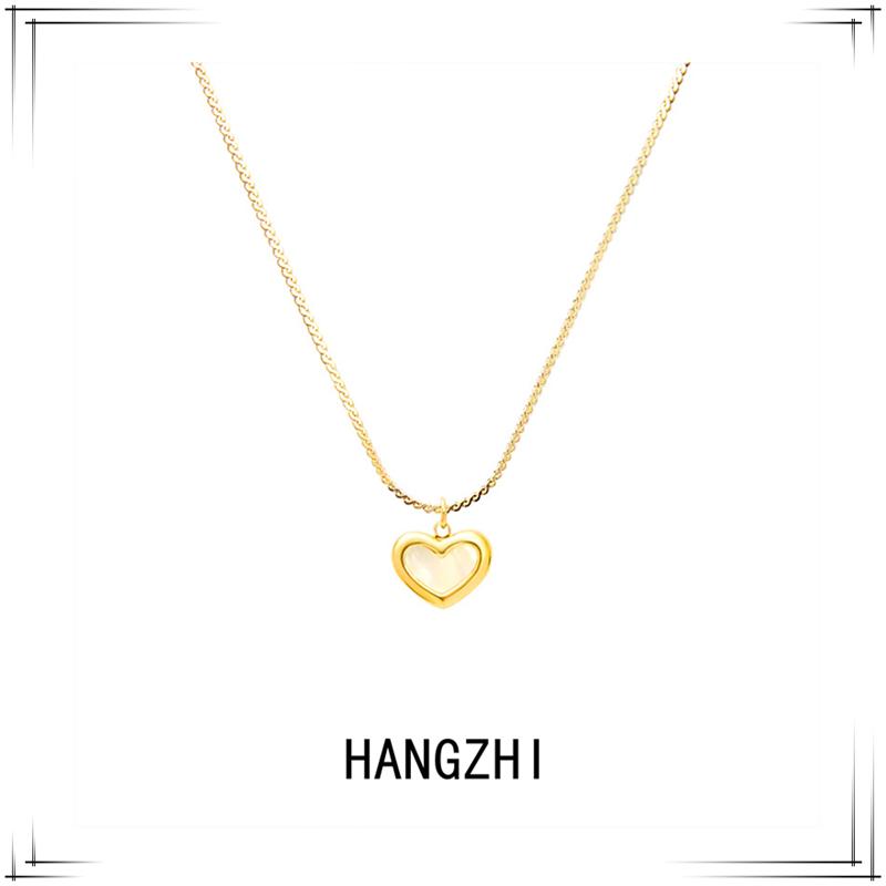 HANGZHI 2020 New Trendy Simple Heart White Shell Pendant Gold Color No Fade Titanium Steel Necklace for Women Girl Party Jewelry
HANGZHI 2020 New Trendy Simple Heart White Shell Pendant Gold Color No Fade Titanium Steel Necklace for Women Girl Party Jewelry