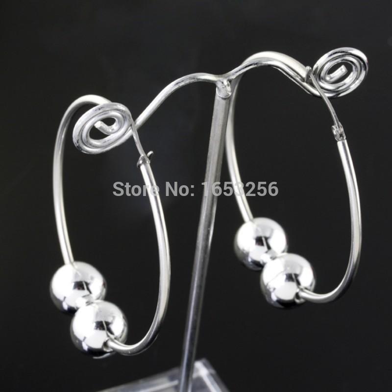 Wholesale 5pair Stainless Steel Hoop Earrings With 6mm Steel Solid Ball Beads Charms For Women
Wholesale 5pair Stainless Steel Hoop Earrings With 6mm Steel Solid Ball Beads Charms For Women