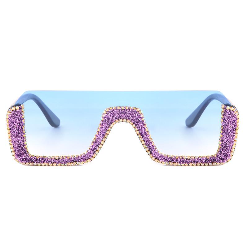 Sunglasses Women's Gold Sequin Half Rimless Square Sunglasses, Big Diamond Glasses
Sunglasses Women's Gold Sequin Half Rimless Square Sunglasses, Big Diamond Glasses