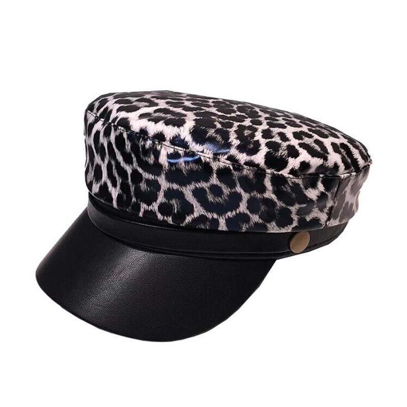 Beret Female Autumn Winter Hats For Women Leopard Ladies 100% Pu Leather Beret Cap Gorras Bone Vintage England Black
Beret Female Autumn Winter Hats For Women Leopard Ladies 100% Pu Leather Beret Cap Gorras Bone Vintage England Black