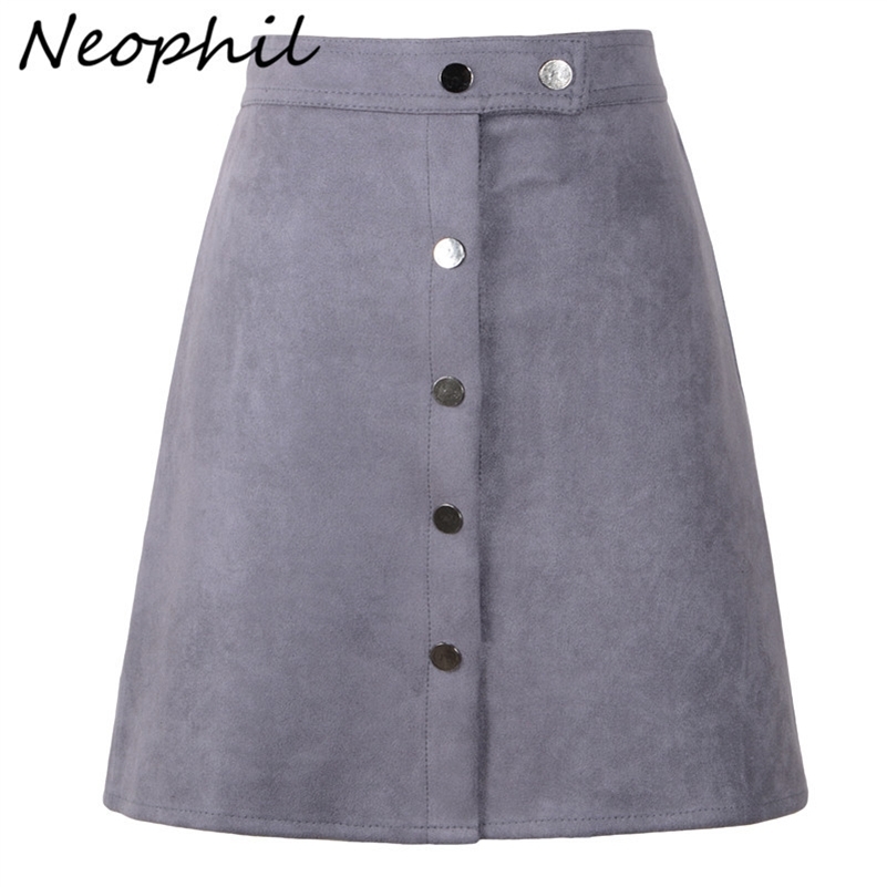 Neophil Summer Women Suede Button Mini Vintage Style A Line Skirts High Waist Black Wrap Ladies Short Skirt Tutu Saia S1001 Y200326, Red
Neophil Summer Women Suede Button Mini Vintage Style A Line Skirts High Waist Black Wrap Ladies Short Skirt Tutu Saia S1001 Y200326, Red