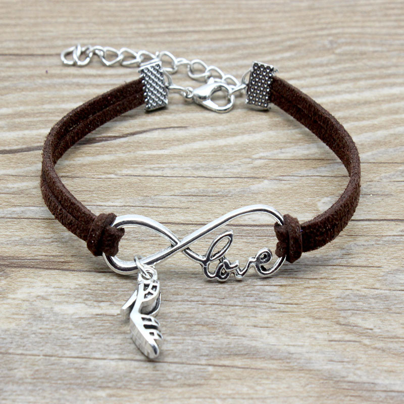 Infinity Love High Heels Charm Suede Leather Bracelets Hot Pink Red Black Gifts for Women & Men Girl Bracelets Jewelry
Infinity Love High Heels Charm Suede Leather Bracelets Hot Pink Red Black Gifts for Women & Men Girl Bracelets Jewelry
