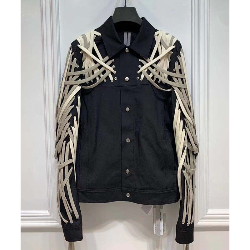 DEAT autumn and winter high waist drawstring patchwork full length pants white and black colors trouser fashion WN15100 201228