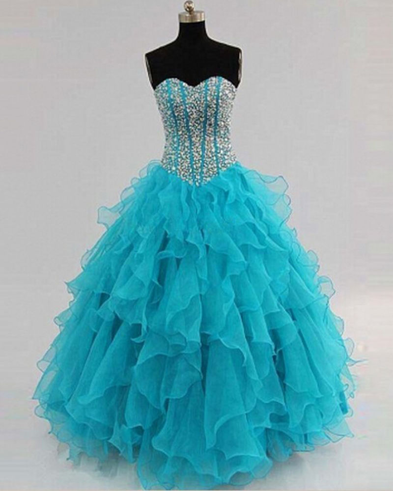 2020 New Sweetheart Ball Gown Quinceanera Dresses Lace Applique Lace Up Sweet 16 Long Party Prom Gown Vestidos De 15 Anos