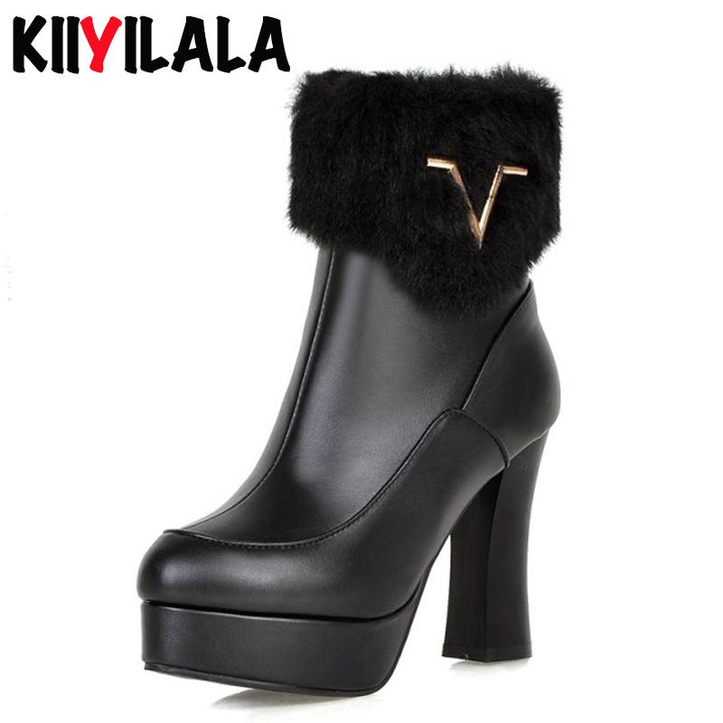 Kiiyilala Fur Slip-on Snow Boots Women Chunky Heel 10.5 cm Platform Shoes Round Toe Metal Decoration Woman Ankle Boots Big Size, White
Kiiyilala Fur Slip-on Snow Boots Women Chunky Heel 10.5 cm Platform Shoes Round Toe Metal Decoration Woman Ankle Boots Big Size, White