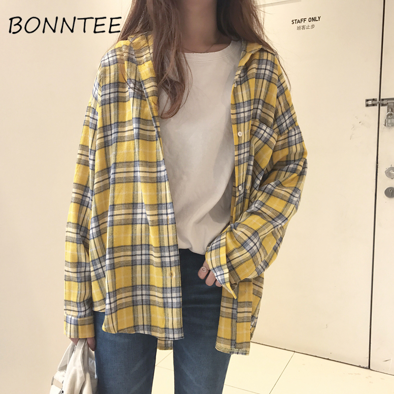 New Shirts Plaid Pocket Casual Loose Chic Women Daily Retro Fashion Womens Batwing Sleeve All-match Korean Style Student Summer T200321, 8953yellow
New Shirts Plaid Pocket Casual Loose Chic Women Daily Retro Fashion Womens Batwing Sleeve All-match Korean Style Student Summer T200321, 8953yellow