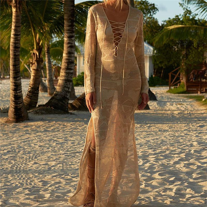 Beach Dress 2020 Crochet Tunic Women Summer Dresses Plus Size Tunic Bohemian Dresses Solid Sexy Hollow Out Casual Dress #N194, Khaki
Beach Dress 2020 Crochet Tunic Women Summer Dresses Plus Size Tunic Bohemian Dresses Solid Sexy Hollow Out Casual Dress #N194, Khaki