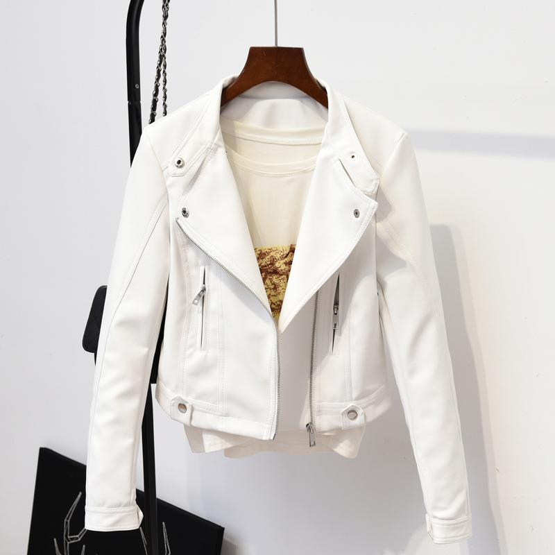Spring Autumn Faux Leather Coat Woman Slim Zipper Biker Leather Jacket Ladies Fashion Long Sleeve Short Outwear Chaqutas
Spring Autumn Faux Leather Coat Woman Slim Zipper Biker Leather Jacket Ladies Fashion Long Sleeve Short Outwear Chaqutas