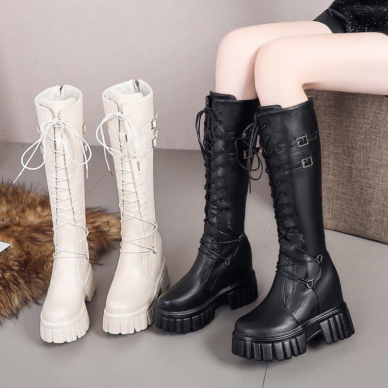 Rimocy Black Zipper Punk Motorcycle Boots Women Winter 2021 Chunky Platform Knee High Boots Female Hidden Heels PU Leather Botas, Beige
Rimocy Black Zipper Punk Motorcycle Boots Women Winter 2021 Chunky Platform Knee High Boots Female Hidden Heels PU Leather Botas, Beige