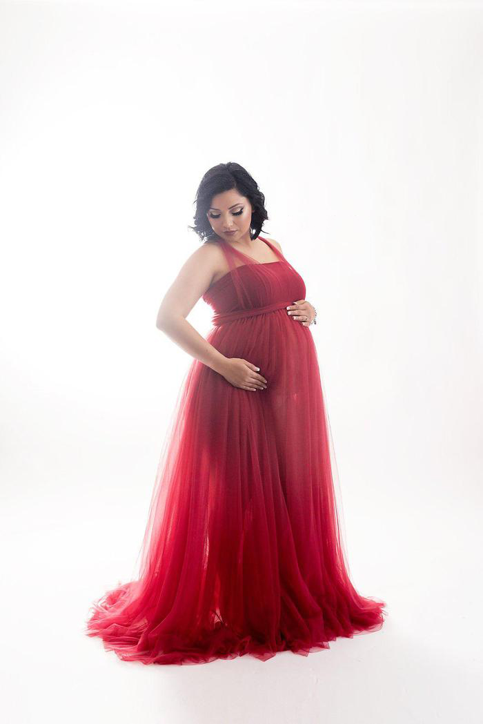 New Arrival Tulle Maternity Dresses Women Sexy Kimono Pregnant Party Sleepwear Jackets Custom Made Bathrobe Sheer Nightgown Robes