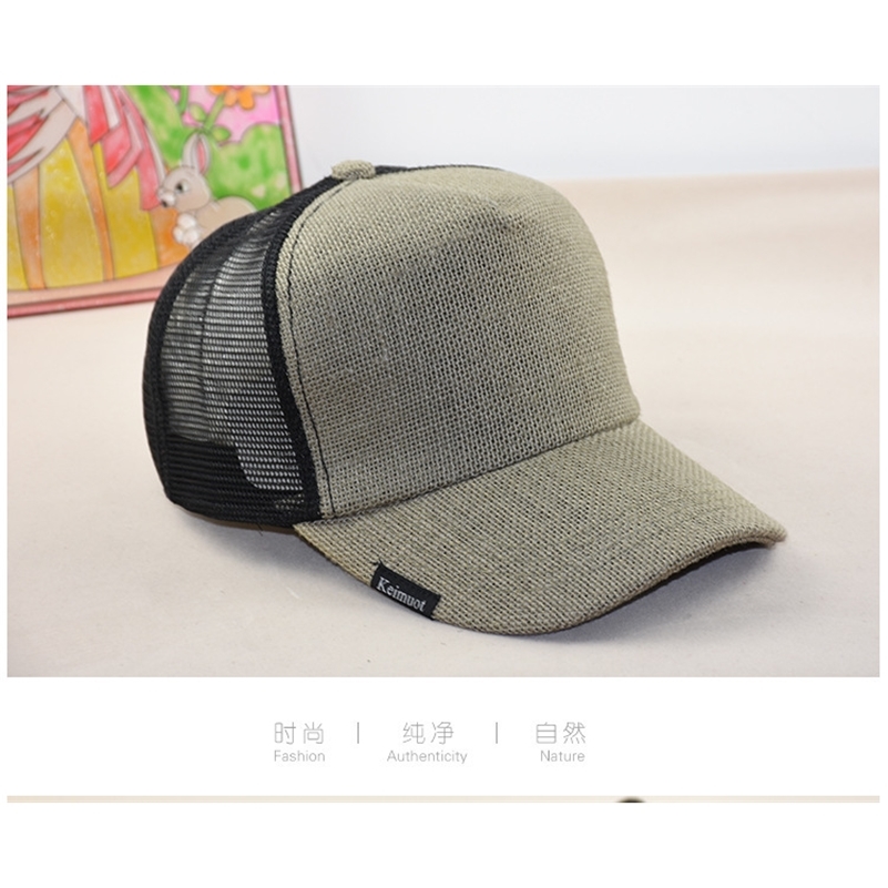 Big Head Man Plus Size Baseball Cap Men Summer Mesh Sun Hat Women Cool Linen Snapback Hats 58-64cm 201023
