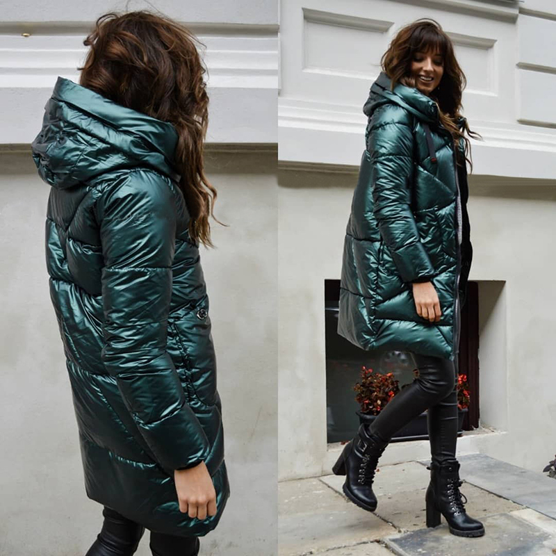 Female Overcoat Coat Parka Zipper Women's Winter Coats Long Cotton Casual Fur Hooded Jackets Thick Warm Winter Parkas Shipping 201112