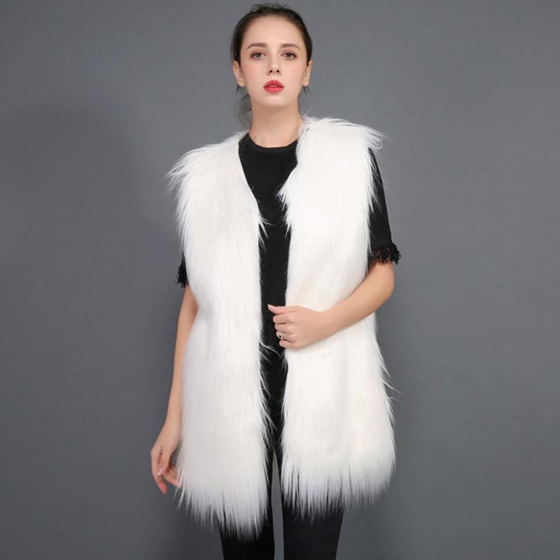 2020 Fluffy long faux fur vest coat women Winter fake fur streetwear coat female Fashion imitation coats outerwear BNT029, White
2020 Fluffy long faux fur vest coat women Winter fake fur streetwear coat female Fashion imitation coats outerwear BNT029, White